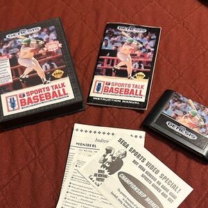 Sega Genesis Sports Talk Baseball Game tested and works